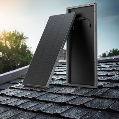 قیمت خوب پانل خورشیدی تک کریستال 100 وات کامل سیاه برای قایق کامپر Rimorchi Camper Marine آنلاین