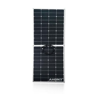 قیمت خوب پانل های انعطاف پذیر نیمه خورشیدی تابش سایه 145w پانل خورشیدی نیمه برش مونو برای قایق بادبانی دریایی RV آنلاین