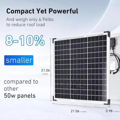 50w 60w پانل های پی وی تک کریستال سلول خورشیدی قاب نقره ای شیشه شفاف برای باد قوی آب و هوای سخت برف