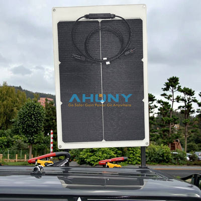 قیمت خوب 50W 22V ETFE پانل خورشیدی انعطاف پذیر سیاه، ETFE سیاه نازک، لاغر نیمه انعطاف پذیر PERC مونو سلول های خورشیدی با کارایی بالا 12 ولت برای شارژ باتری آنلاین
